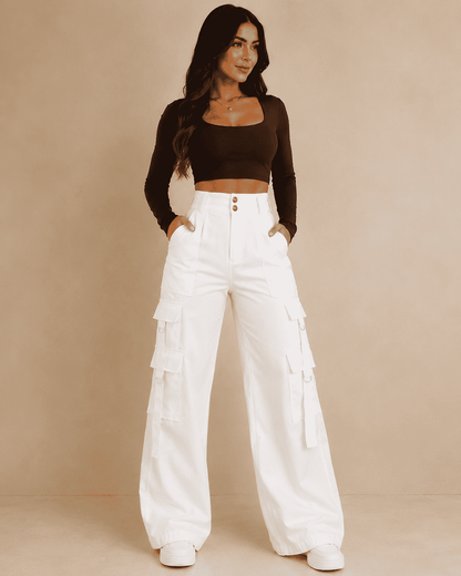 Calça Catherine Cargo Alfaiataria - Branco