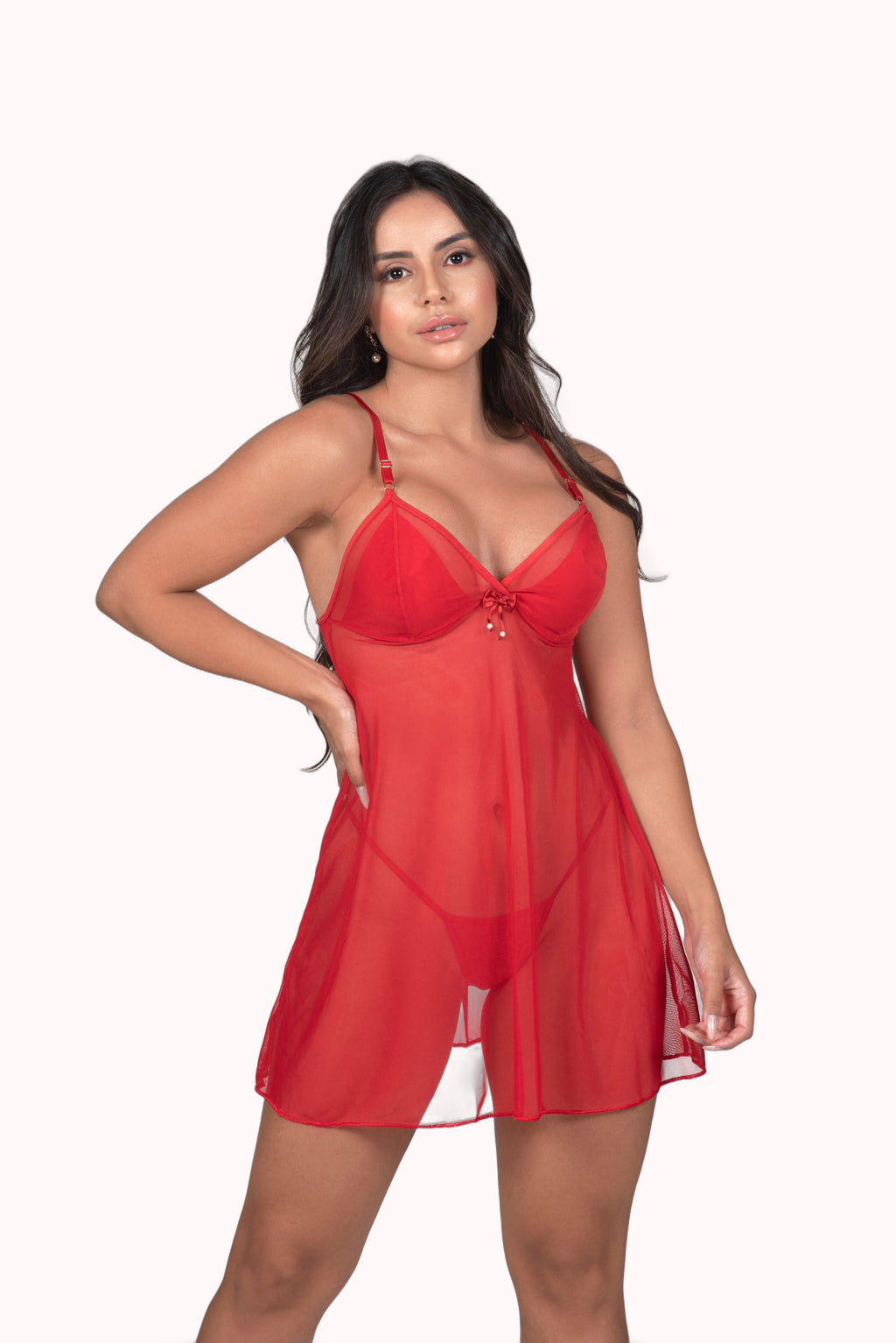 Camisola em tule com Calcinha – Doce Malícia