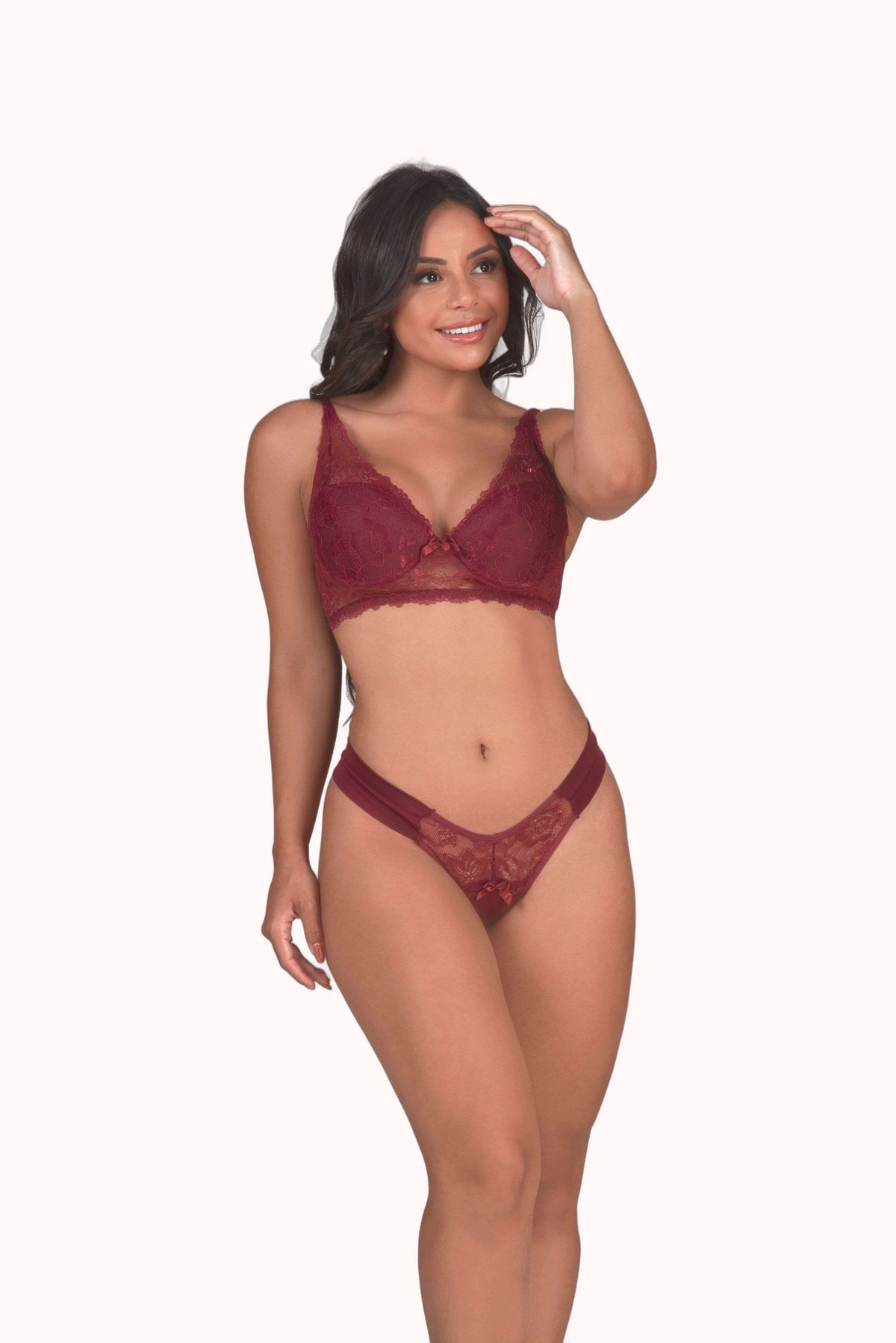 Conjunto com detalhe em renda – Doce Malícia