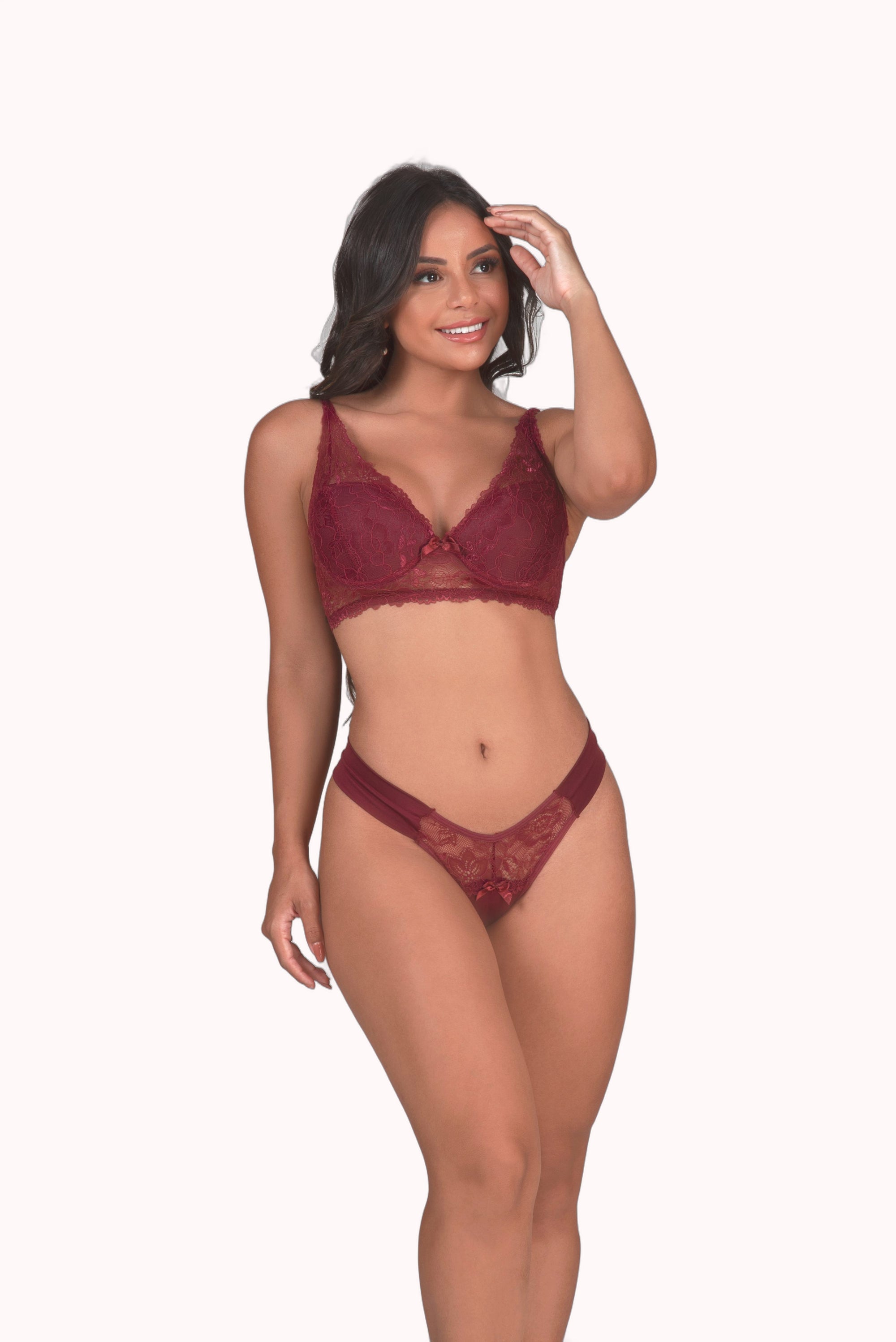 Conjunto com detalhe em renda – Doce Malícia