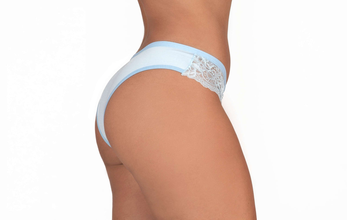 Tanga conforto com renda em azul-Marinho – Doce Malícia