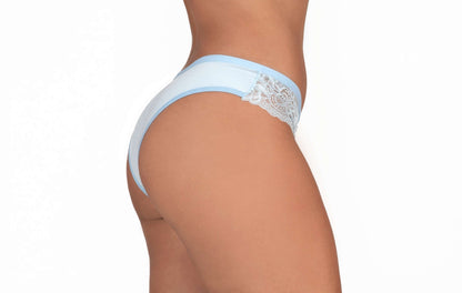Tanga conforto com renda em azul-Marinho – Doce Malícia