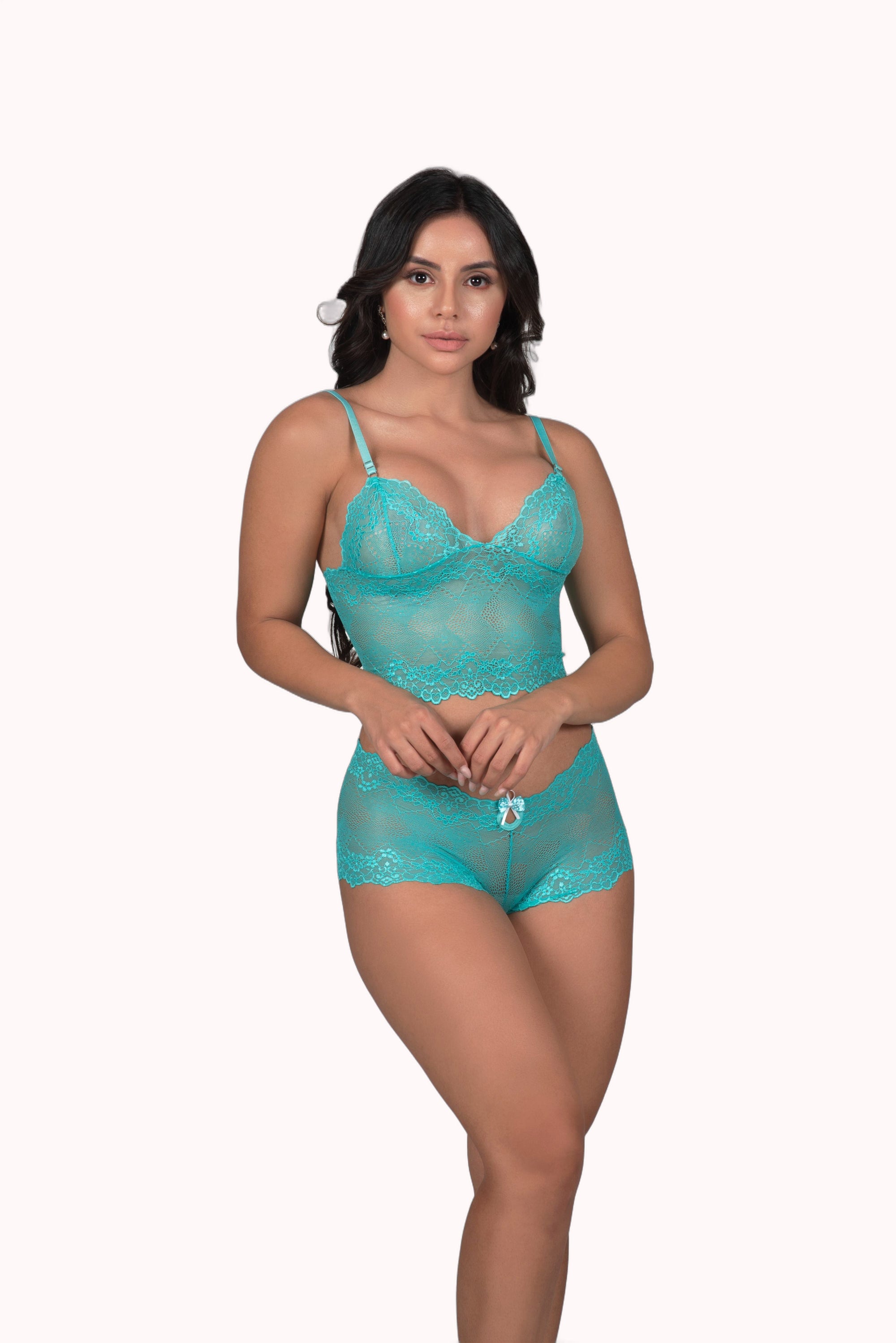 Conjunto cropped em renda – Doce Malícia