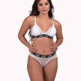 Conjunto de renda com elástico bordado – Doce Malícia