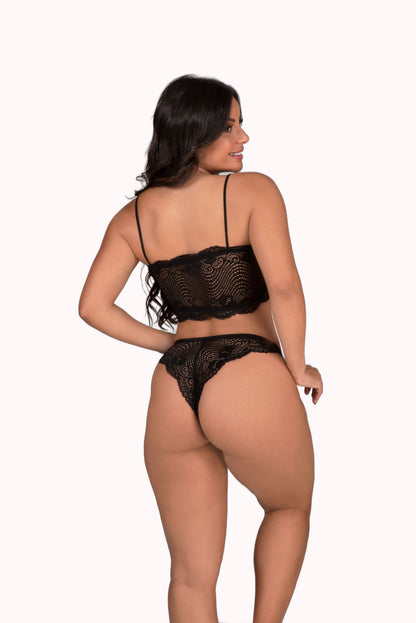 Conjunto bustiê em renda – Doce Malícia