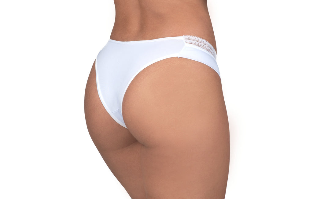 Calcinha com tule sublimado em Branco – Doce Malícia