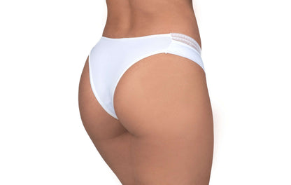 Calcinha com tule sublimado em Branco – Doce Malícia