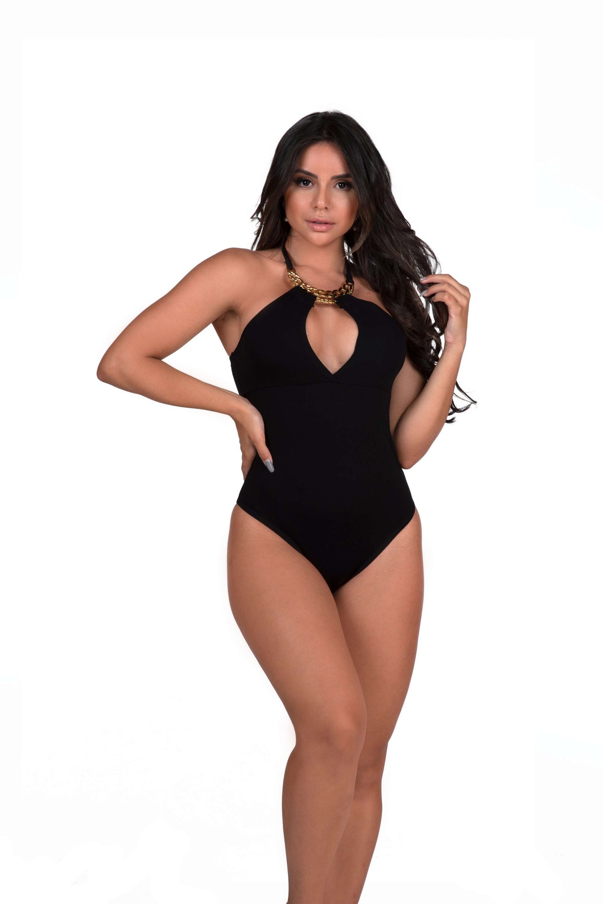 Body com bijoux em azul – Doce Malícia