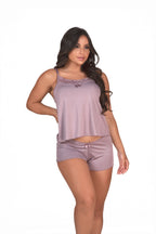 Short Doll em microfibra lisa em azul – Doce Malícia
