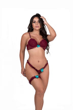 Conjunto sexy com perneira em cores sortidas – Doce Malícia