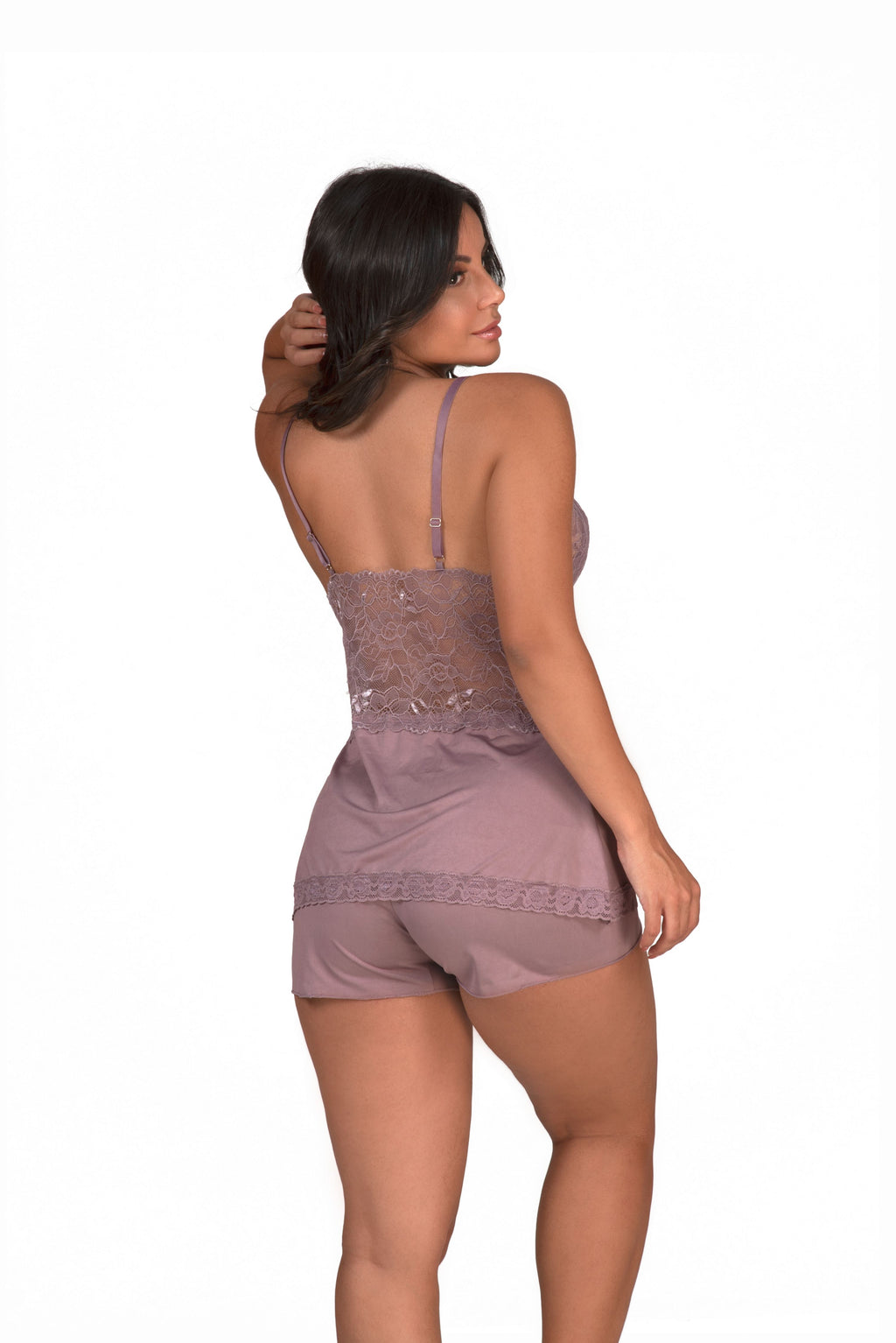Short doll com renda no busto em Branco – Doce Malícia