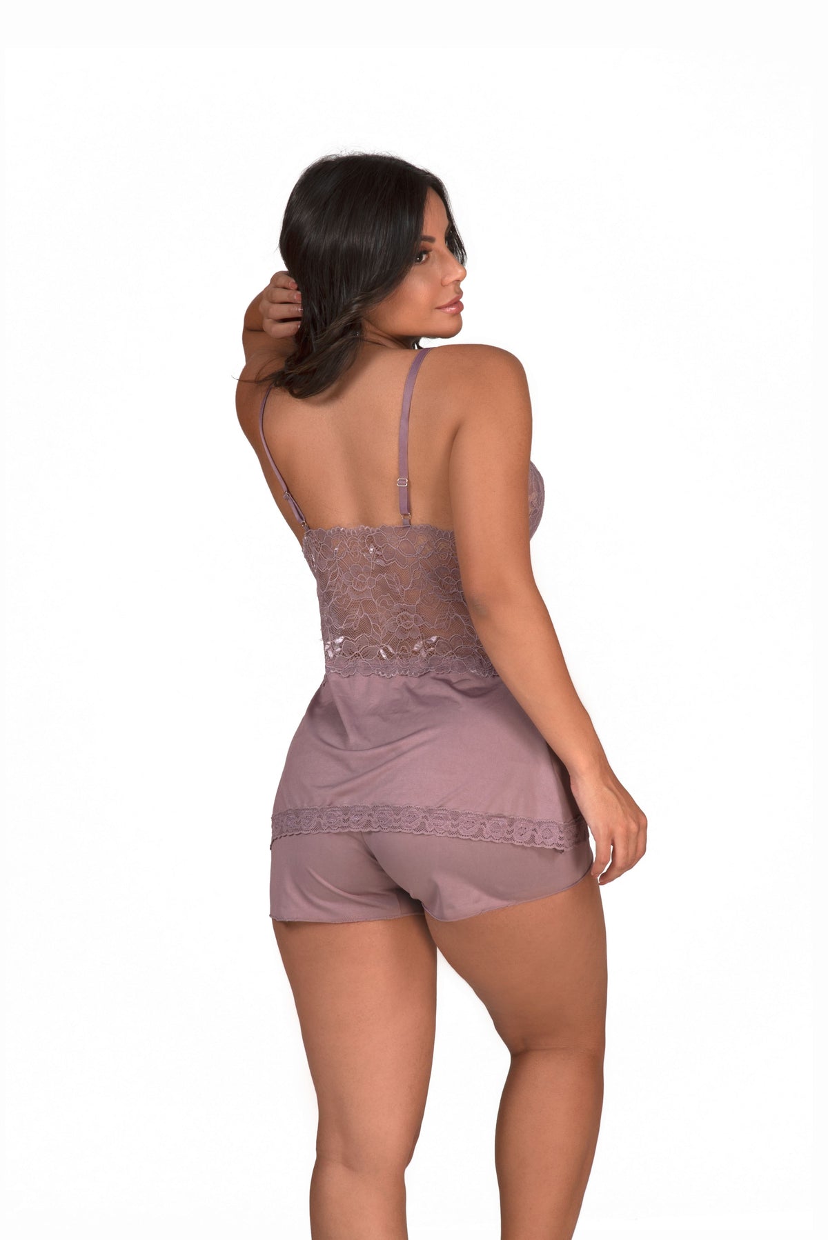Short doll com renda no busto em Branco – Doce Malícia