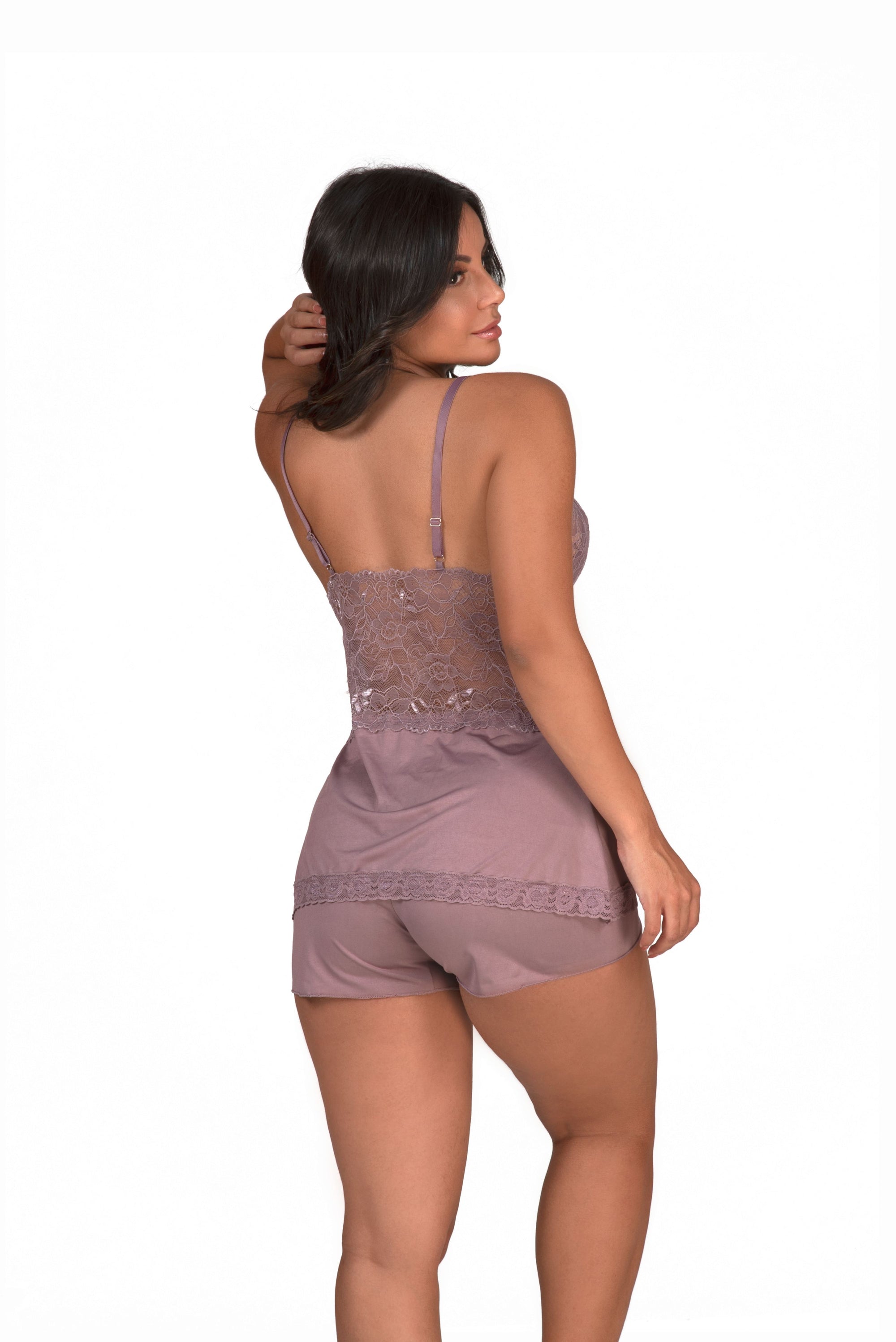 Short doll com renda no busto em Branco – Doce Malícia