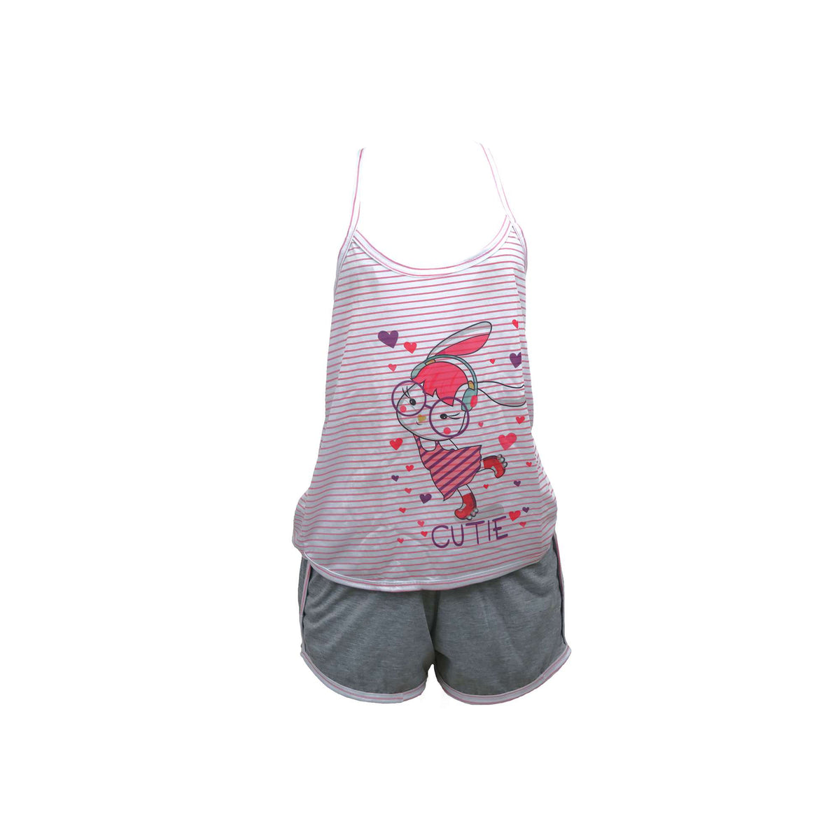 Baby Doll em poliéster – em azul – Doce Malícia