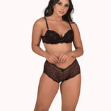Conjunto de lingerie com calesson – Doce Malícia
