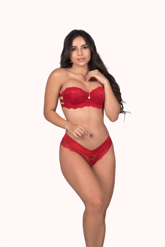 Lingerie em renda tomara que caia – Doce Malícia
