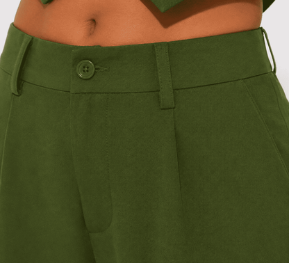 Conjunto Kaley Colete e Calça Cargo Alfaiataria - Verde