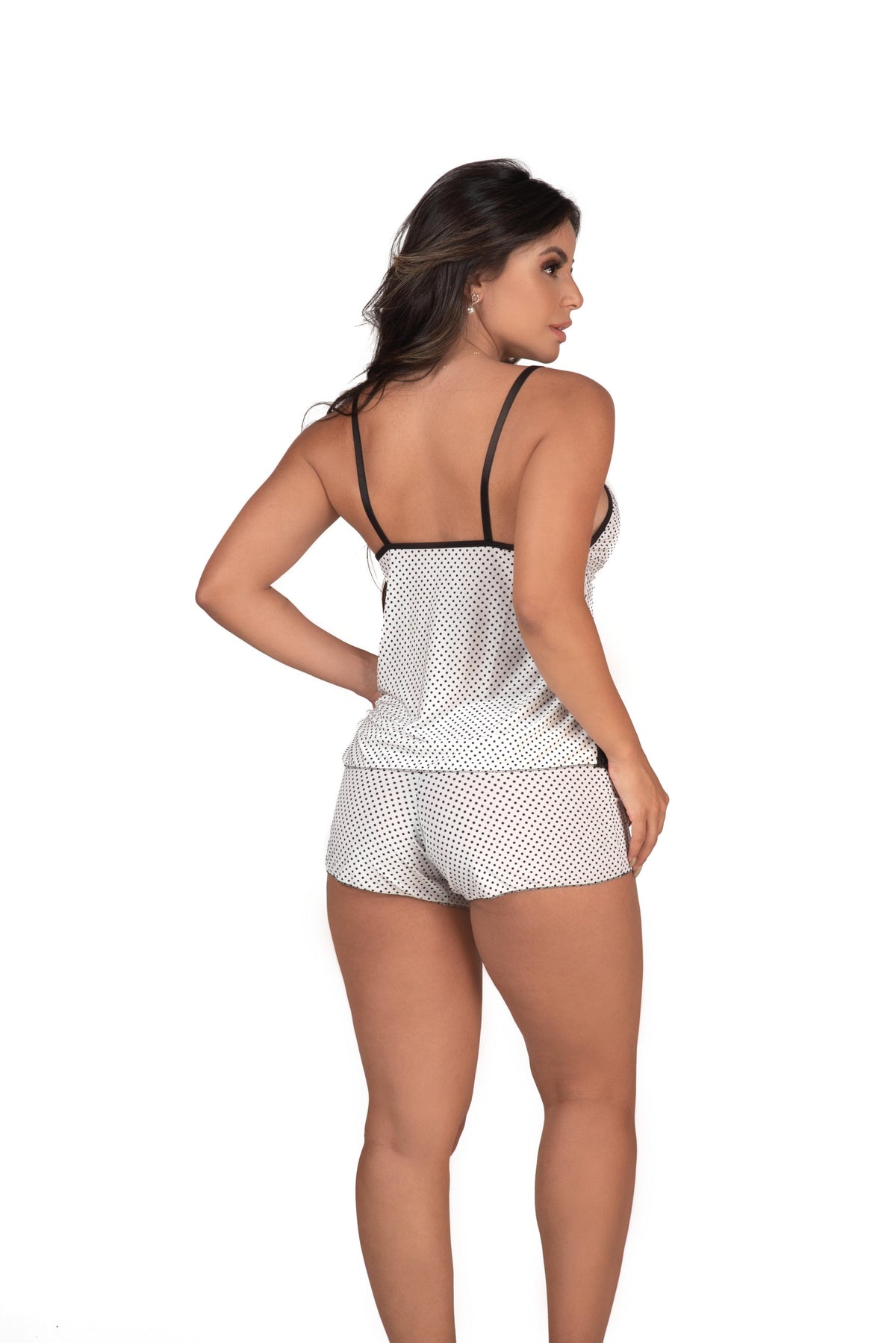 Short Doll com detalhe em renda em azul – Doce Malícia
