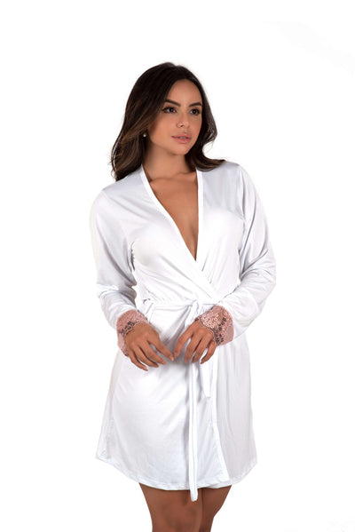 Robe manga longa em Branco – Doce Malícia