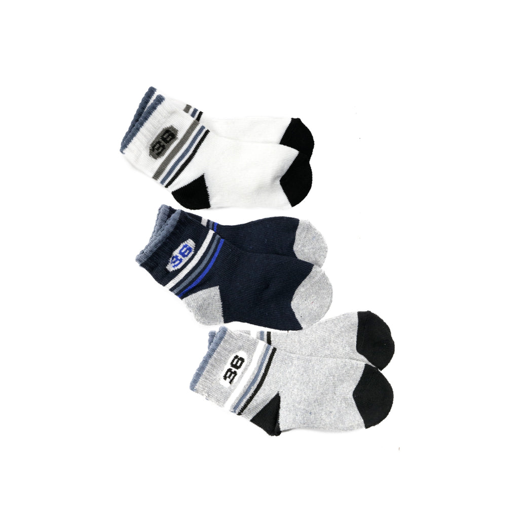 Kit com 3 meias masculina kids em cores sortidas – Doce Malícia