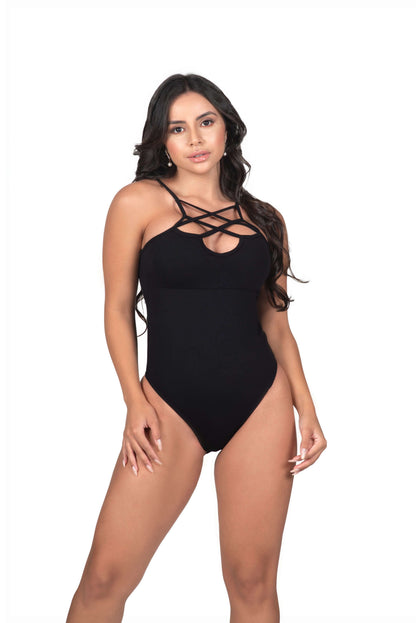Body com tiras em Branco – Doce Malícia