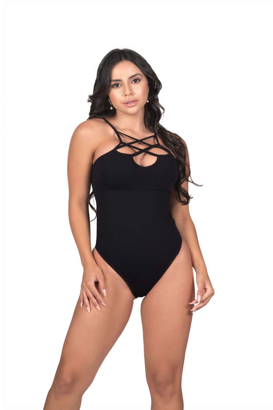 Body com tiras em Branco – Doce Malícia