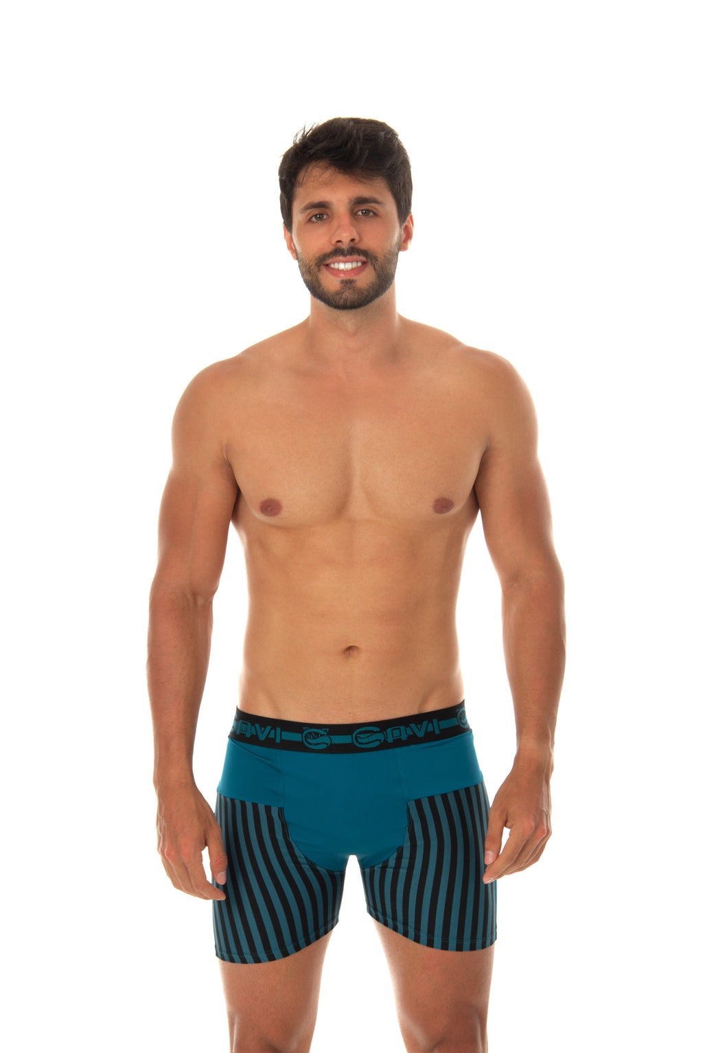 Cueca Boxer Estampada em azul – Doce Malícia