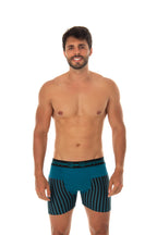 Cueca Boxer Estampada em azul – Doce Malícia
