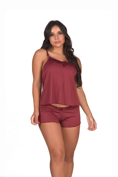 Short Doll em microfibra lisa em azul – Doce Malícia