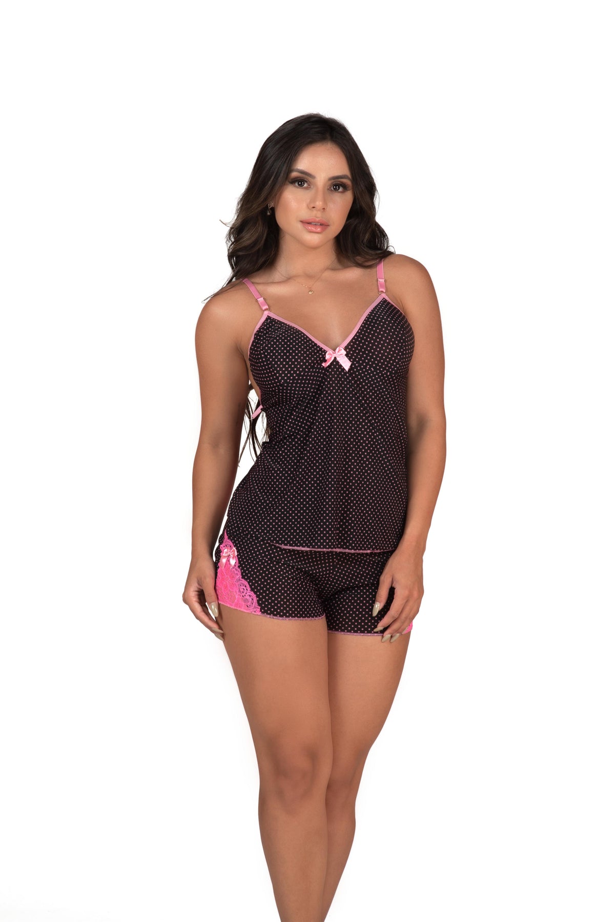 Short doll com renda aberta em azul – Doce Malícia