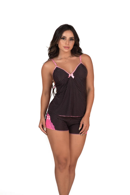 Short doll com renda aberta em azul – Doce Malícia