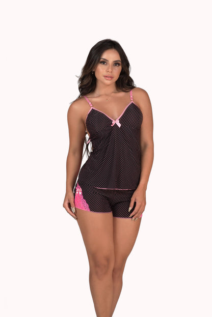 Short doll com renda aberta nas costas – Doce Malícia