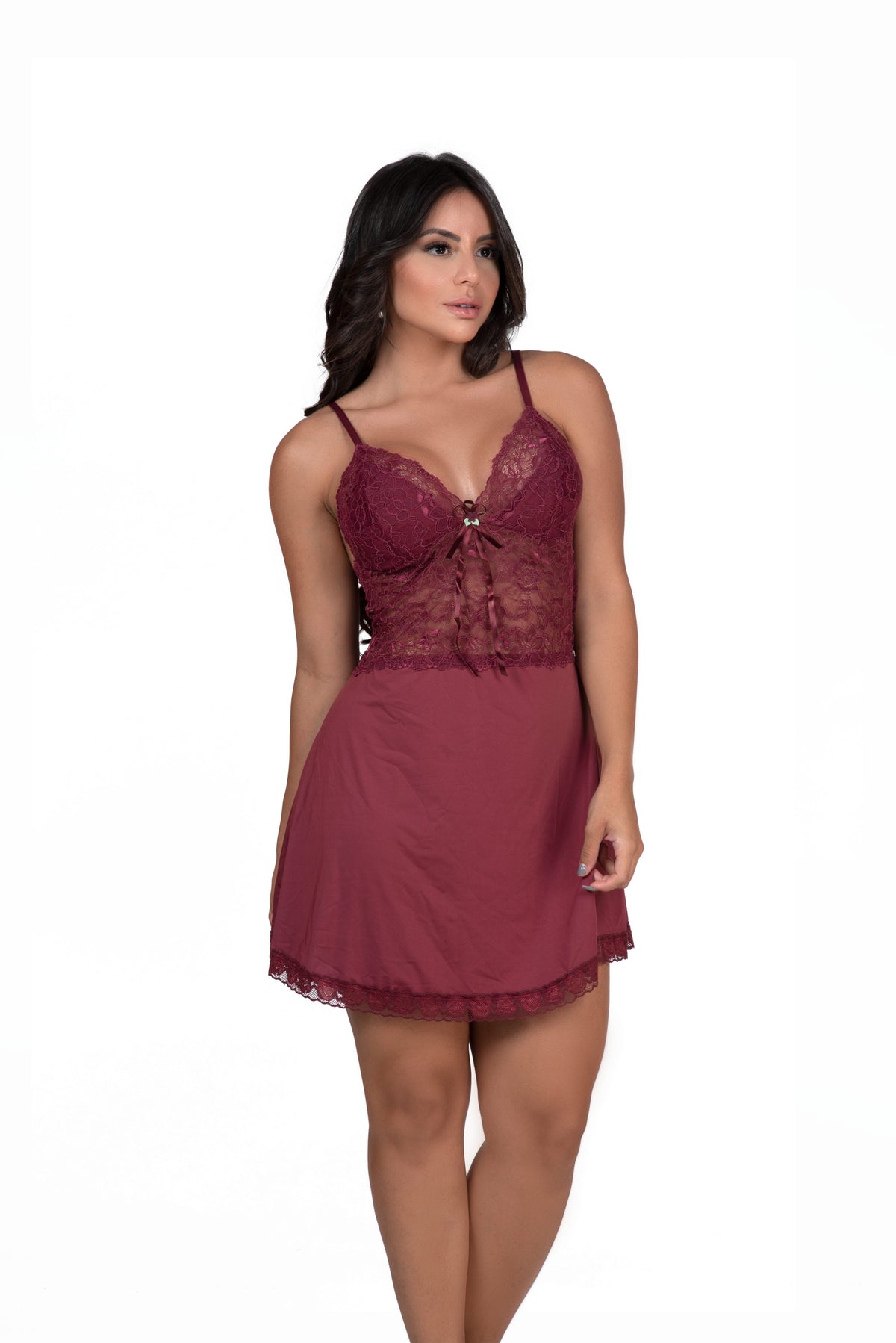 Camisola sensual em microfibra lisa em Branco – Doce Malícia