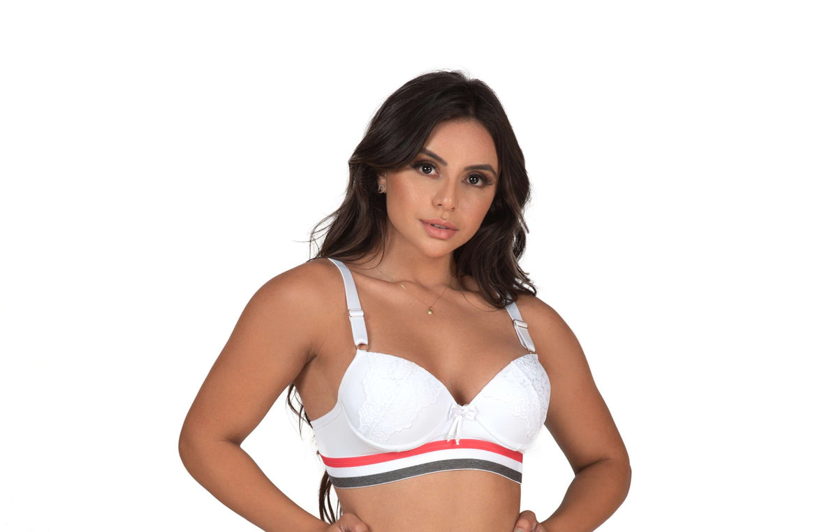 Soutien com elástico de sustentação em Branco – Doce Malícia