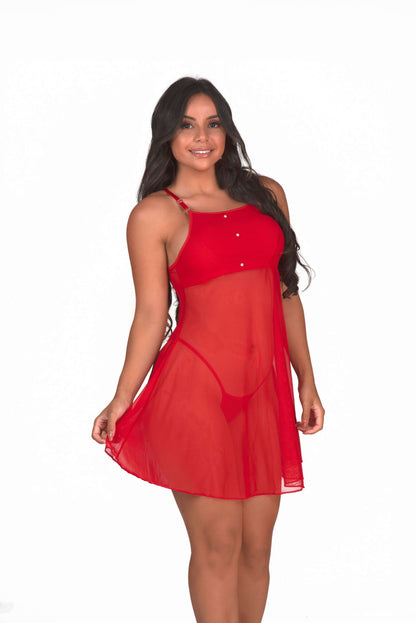 Camisola em tule com pérolas em Branco – Doce Malícia