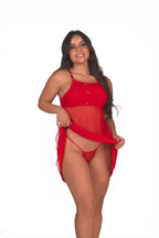 Camisola em tule com pérolas em Branco – Doce Malícia