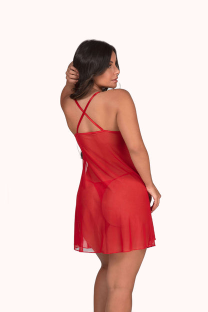 Camisola em tule com pérolas – Doce Malícia