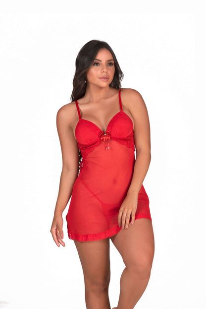 Camisola de bojo em tule em Branco – Doce Malícia