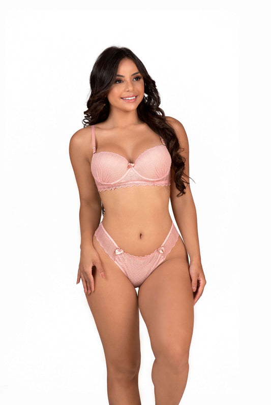 Conjunto de bojo com renda desenhada em cores sortidas – Doce Malícia
