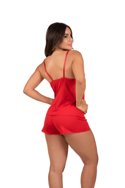 Short Doll em microfibra lisa em azul – Doce Malícia