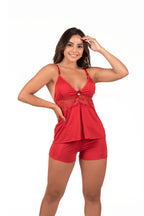 Short Doll com detalhe em renda em Branco – Doce Malícia