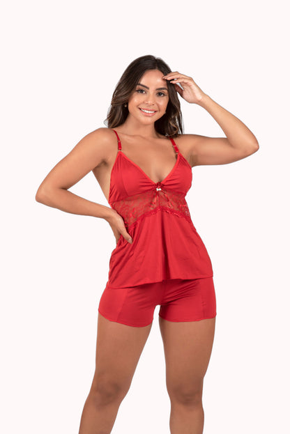Short Doll com Detalhe em Renda