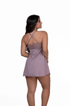 Camisola em microfibra com renda vazada em azul – Doce Malícia