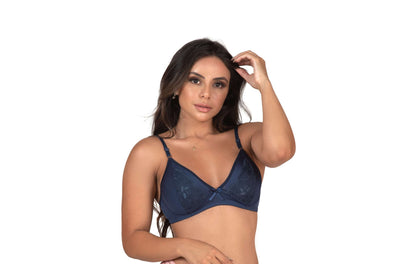 Soutien sem bojo com renda em azul-Marinho – Doce Malícia