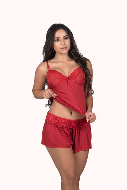Camisete em renda e microfibra – Doce Malícia