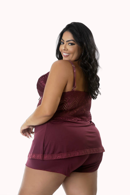 Baby Doll Plus Size com renda – Doce Malícia