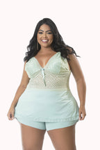Baby Doll Plus Size com renda – Doce Malícia