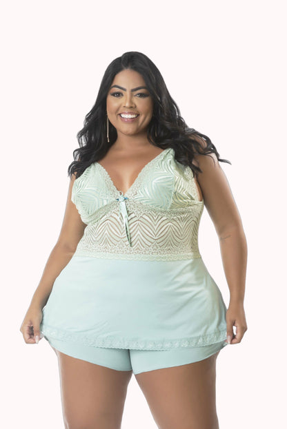 Baby Doll Plus Size com renda – Doce Malícia