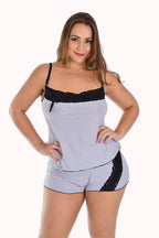 Baby doll plus size em liganete – Doce Malícia