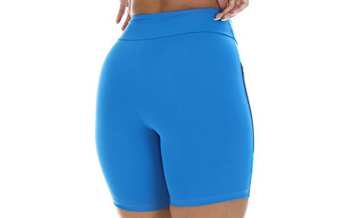 Bermuda Fitness Azul com Bolso — Doce Malícia